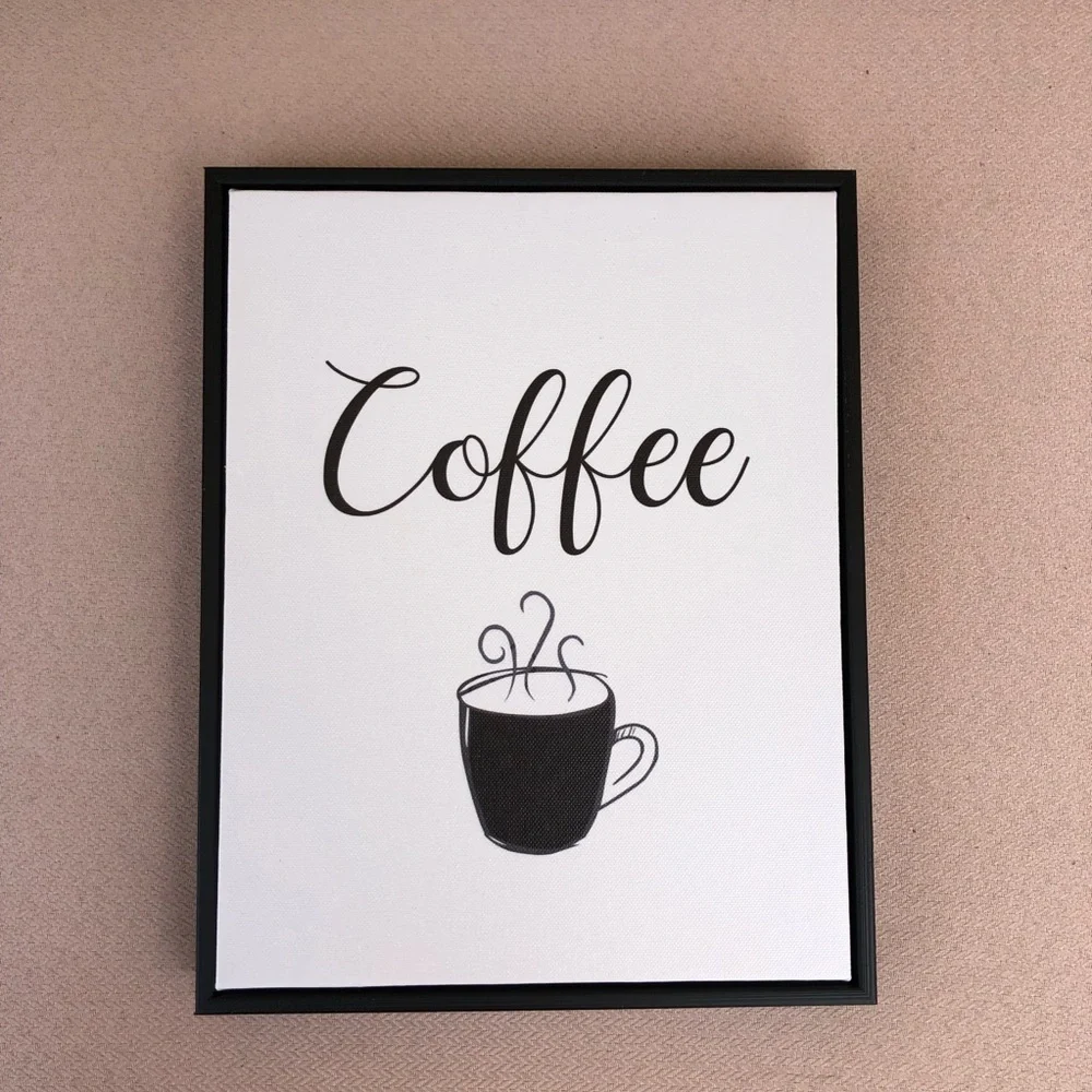 Coffee Lover's Wood Base Panels Set of 3 Modern m Minimalist Wall Art Prints
